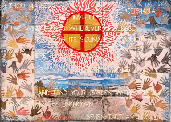 Thou Majestic Germania by Imants Tillers contemporary artwork Painting