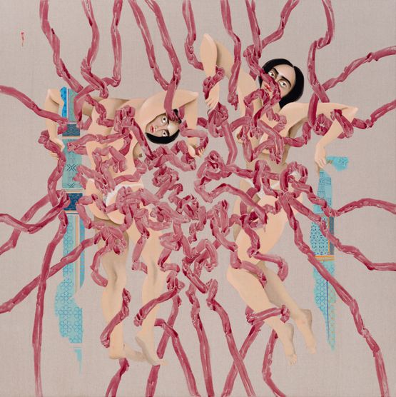 Torshi vine by Hayv Kahraman contemporary artwork Painting