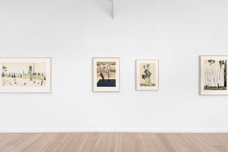 Contemporary art exhibition Mamma Andersson uvres sur papier at David Zwirner Paris France