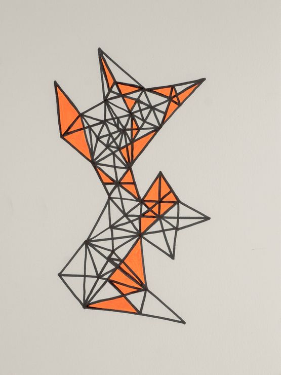 Triangles - Composition 7 by Layla Juma contemporary artwork Drawing