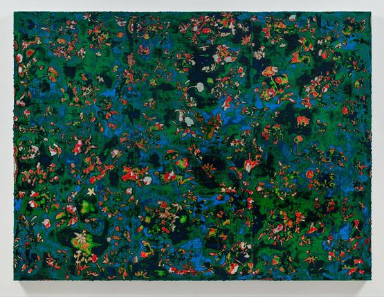 Iridescent Flowers and Birds in Spring by Su Meng-Hung contemporary artwork Painting