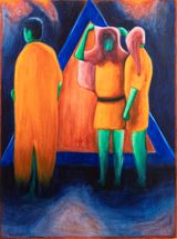 Ultramarine Triangle II by William Bennett contemporary artwork painting