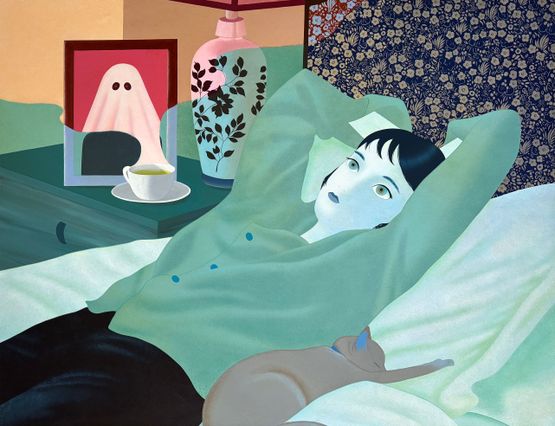 The tranquil deserts bed by Jang Koal contemporary artwork Painting