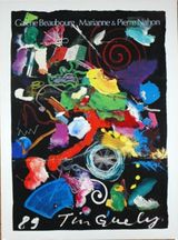 Tinguely Galerie Poster Galerie Beaubourg serigraph on arches by Jean Tinguely contemporary artwork print
