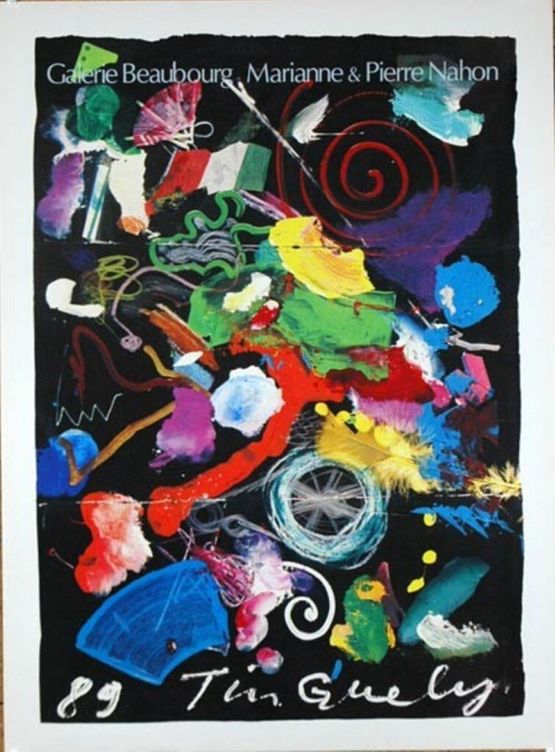Tinguely Galerie Poster Galerie Beaubourg serigraph on arches by Jean Tinguely contemporary artwork Print