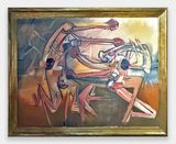 Les Boxeurs by Roberto Matta contemporary artwork painting