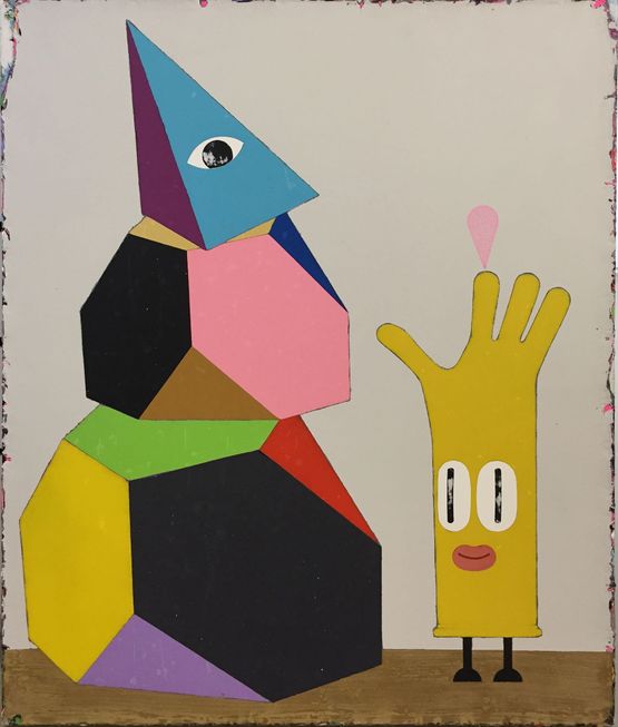The Left Hand Asks a Question to All-Around Eyes by Lai Chiu-Chen contemporary artwork Painting