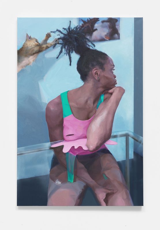 The fight by Deng Shiqing contemporary artwork Painting