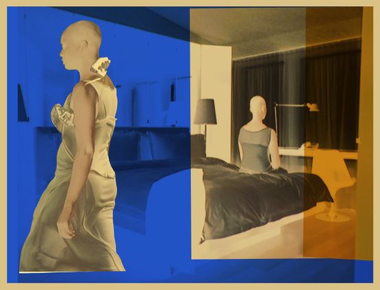 Cyborg 4 Indigo Radioactive series by Isaac Julien contemporary artwork Painting