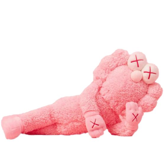 BFF Plush - pink by KAWS contemporary artwork Textile
