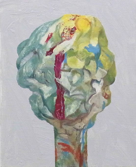 Yellow head by Masaya Chiba contemporary artwork Painting
