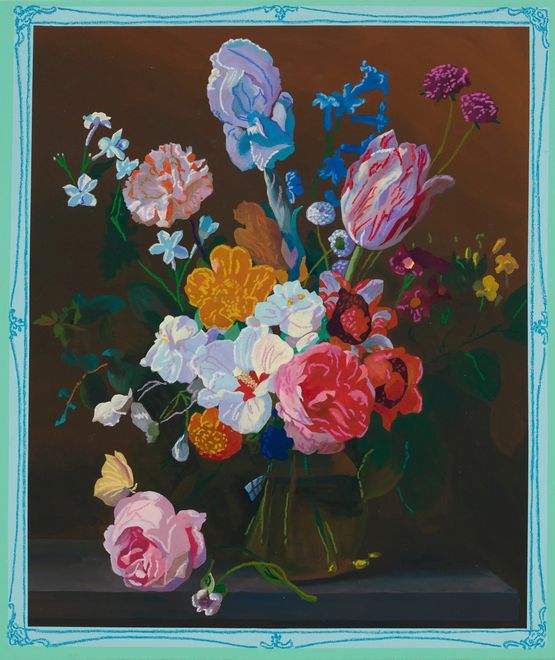 Small Floral Painting by Andy Dixon contemporary artwork Painting