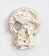 Untitled skull nose mask by Thomas Houseago contemporary artwork sculpture