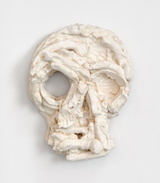 Untitled skull nose mask by Thomas Houseago contemporary artwork Sculpture
