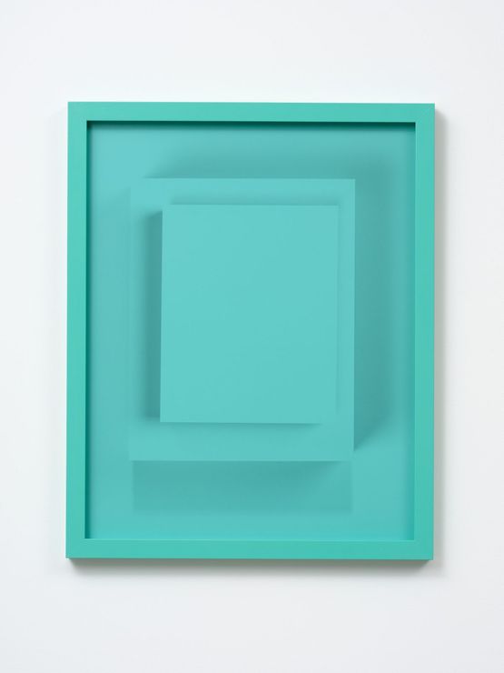 Cascading bluish green by Shaun Waugh contemporary artwork Painting