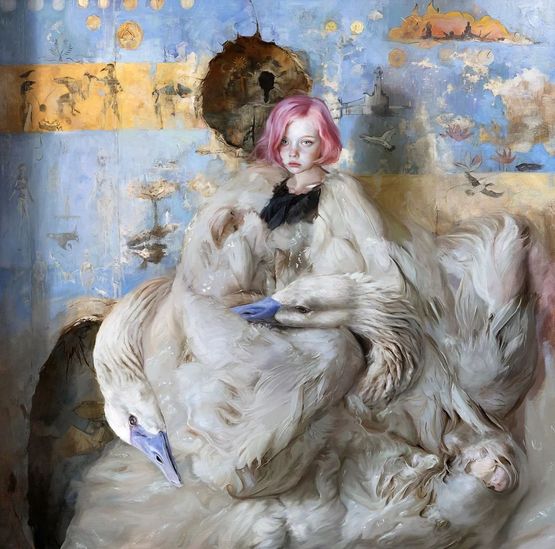 Her New Suit by Guillermo Lorca contemporary artwork Painting