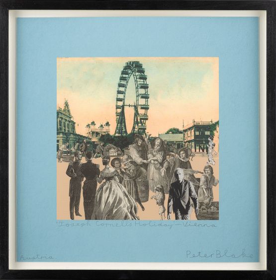 Joseph Cornells Holiday  Austria Vienna by Peter Blake contemporary artwork Works on Paper
