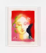 Giovane San Francesco 1 by Alessandro Pessoli contemporary artwork drawing painting works on paper