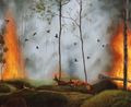Between Two Fires by Antoine Roegiers contemporary artwork Painting