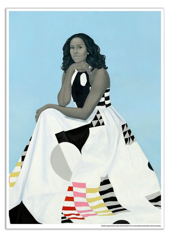 Michelle Obama by Amy Sherald contemporary artwork Painting