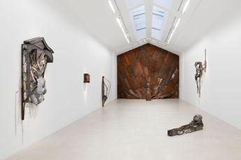 Contemporary art exhibition Chiffon Thomas Ribbon Sharp at Perrotin Paris Marais France