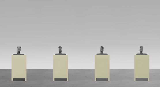 Self Portrait from the Series Lost Direction by Urs Luthi contemporary artwork Sculpture