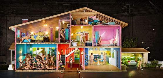 Self-Portrait as a House by David Lachapelle contemporary artwork Photography