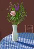 4th February 2021 Flowers in a White Vase with Chair by David Hockney contemporary artwork Works on Paper