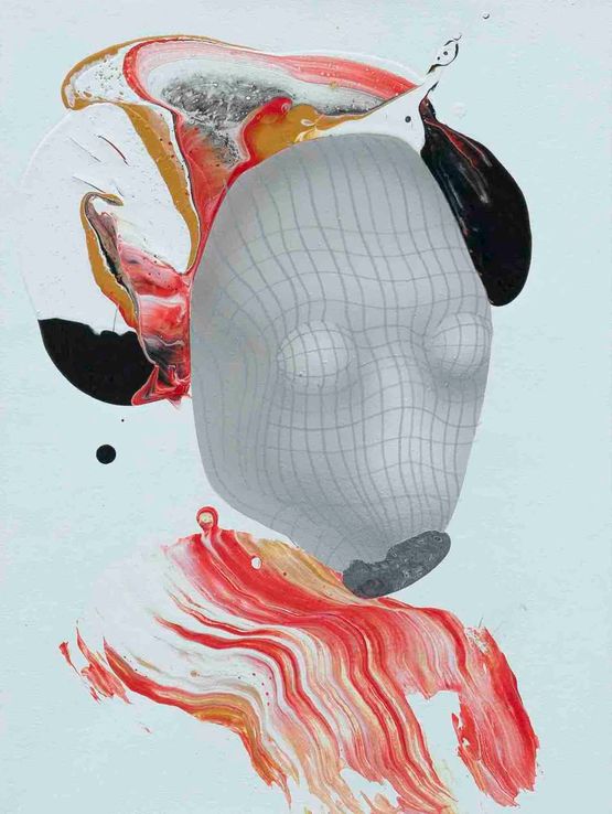 Gridded Blob by Jose Castiella contemporary artwork Painting