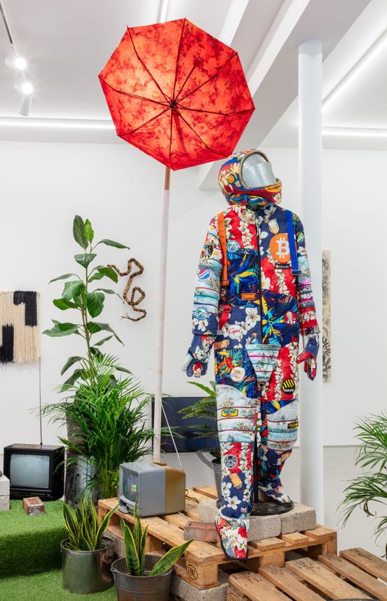 Crypto-Prospero Spacesuit by Simon Vega contemporary artwork Sculpture