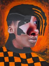 The Black Panjandrum 26 by Larry Amponsah contemporary artwork mixed media painting works on paper