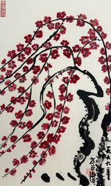Plum Blossoms by Fang Zhaoling contemporary artwork painting works on paper