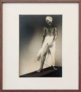 Man with white turban and sarong by Lionel Wendt contemporary artwork photography