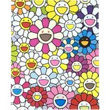 Small Flowers Painting Pink Purple and Many Other Colors by Takashi Murakami contemporary artwork print