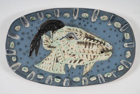 Tete de chevre de profil A.R. 145 by Pablo Picasso contemporary artwork Sculpture