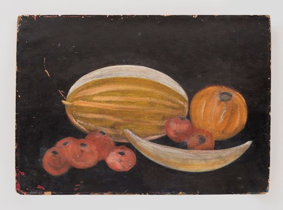 Still life with melon by Ashraf Murad contemporary artwork Painting