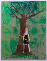 Tie a yellow ribbon by Jenny Watson contemporary artwork painting