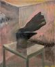Object Study in a Dark Room The Feet of One Who Passed By by Ahn Ji-San contemporary artwork Painting