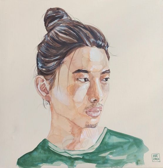Quiet Mannerisms -  Cascade Green by Richard Streitmatter-Tran contemporary artwork Painting