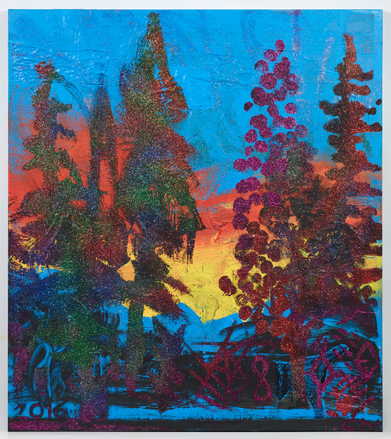 Russell Hill Road October by Chris Martin contemporary artwork Mixed Media