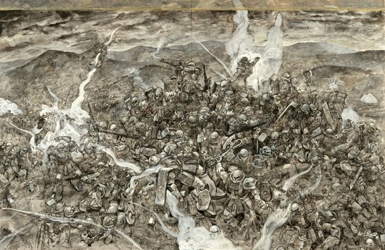 ZAKU War Picture Returns Side - B Esquisse by Aida Makoto contemporary artwork Mixed Media
