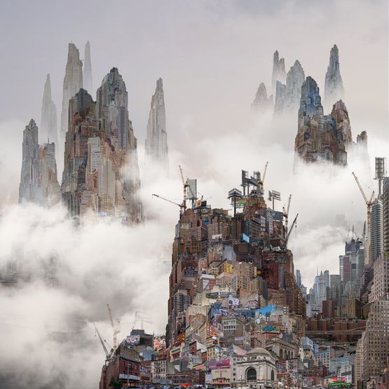 Chinatown by Yang Yongliang contemporary artwork Print