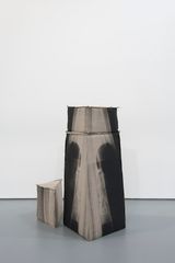 Totem 3 Women With Curtain - Triangle by Manal Aldowayan contemporary artwork installation