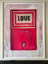 Love Hand-Finished - Heavily Reworked Commission by Harland Miller contemporary artwork painting print