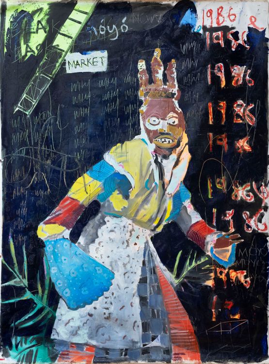 Untitled II African Series by Moyosore Martins contemporary artwork Painting