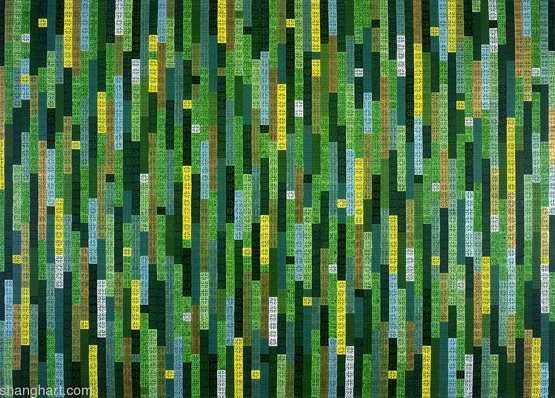 Appearance of Crosses 2007-3 by Ding Yi contemporary artwork Painting