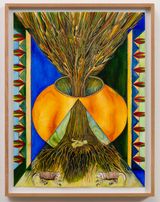 Tree Burial by Faith Wilding contemporary artwork drawing painting works on paper