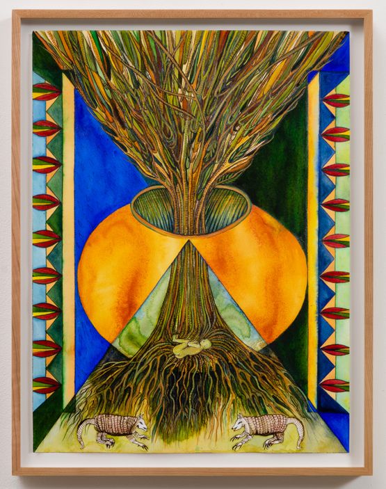 Tree Burial by Faith Wilding contemporary artwork Painting