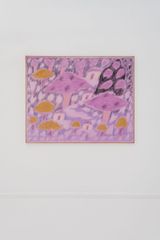 Untitled Raspberry Jazz by Larissa Lockshin contemporary artwork painting sculpture works on paper