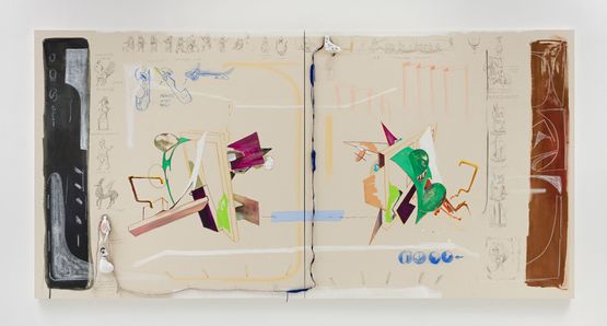 Structure and Afterimage diptych by Jihyun Lee contemporary artwork Painting
